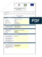 Fiche de Candidature