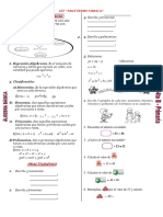 Cuestionario de Álgebra 4to B