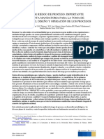 Analisis de Riesgo de Proceso: Importante Herramienta Mandatoria para La Toma de Desiciones en El Diseño Y Operación de Los Procesos