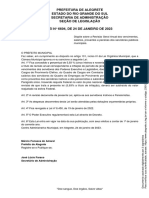 Prefeitura de Alegrete Estado Do Rio Grande Do Sul Secretaria de Administração Seção de Legislação Lei #6604, de 24 de Janeiro de 2023