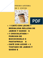 Promociones de Cafeteria Carito