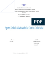 Aportes de La Radiactividad A La Ciencias de La Salud