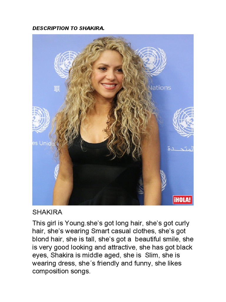 Description To Shakira | PDF