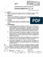 Autorización consumo hoja coca Ejército Bolivia