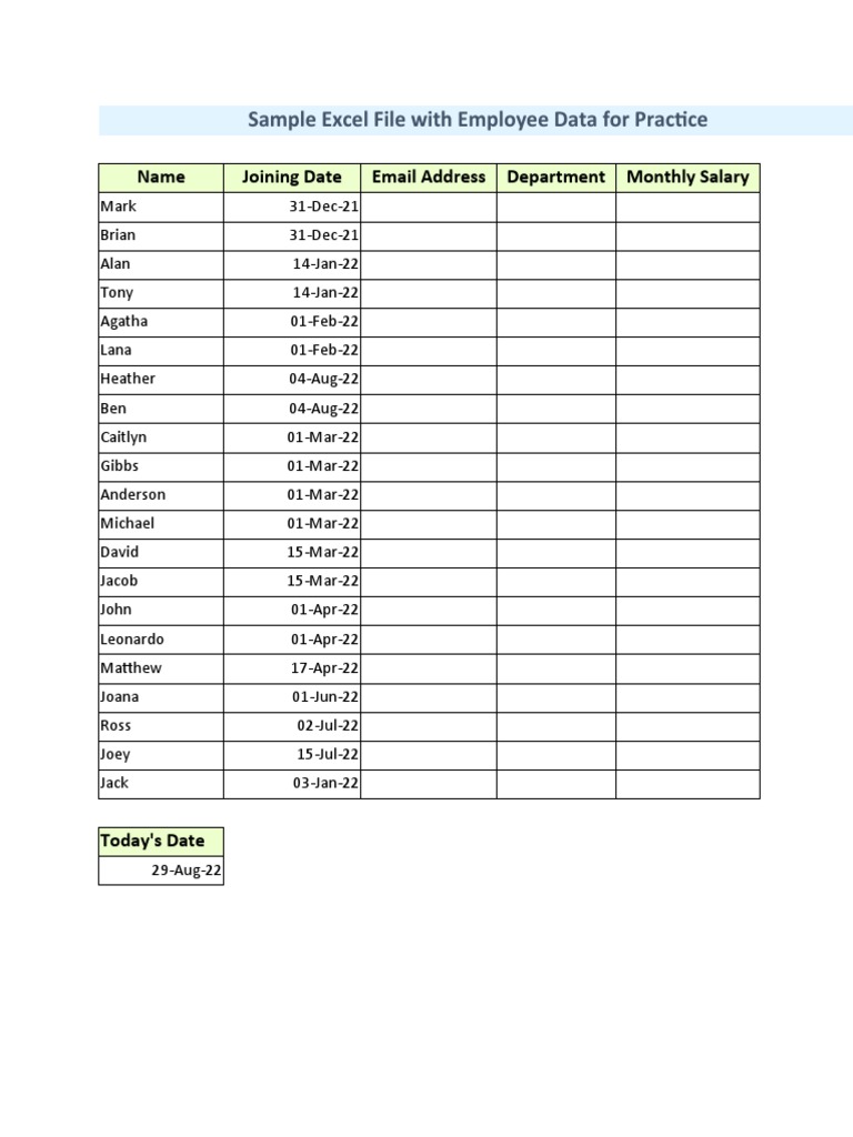 Sample Employee Data | PDF | Data | Information Technology