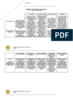 Rubric For Video Advocacy