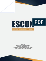 Escon - Escola de Cursos Online CNPJ: 11.362.429/0001-45 Av. Antônio Junqueira de Souza, 260 - Centro São Lourenço - MG - CEP: 37470-000