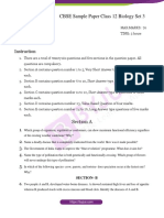 CBSE Class 12 Biology Sample Paper Set 3