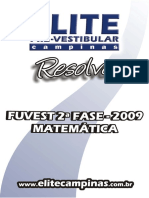 Prova Matemática Vestibular Fuvest 2009 Fase 2