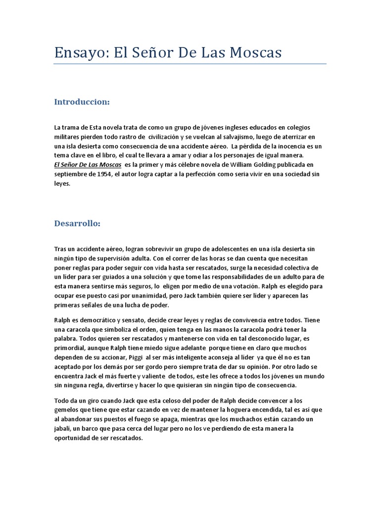 El Señor de Las Moscas PDF