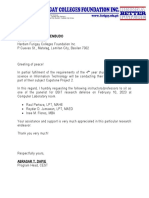 Defense Invitation Letter