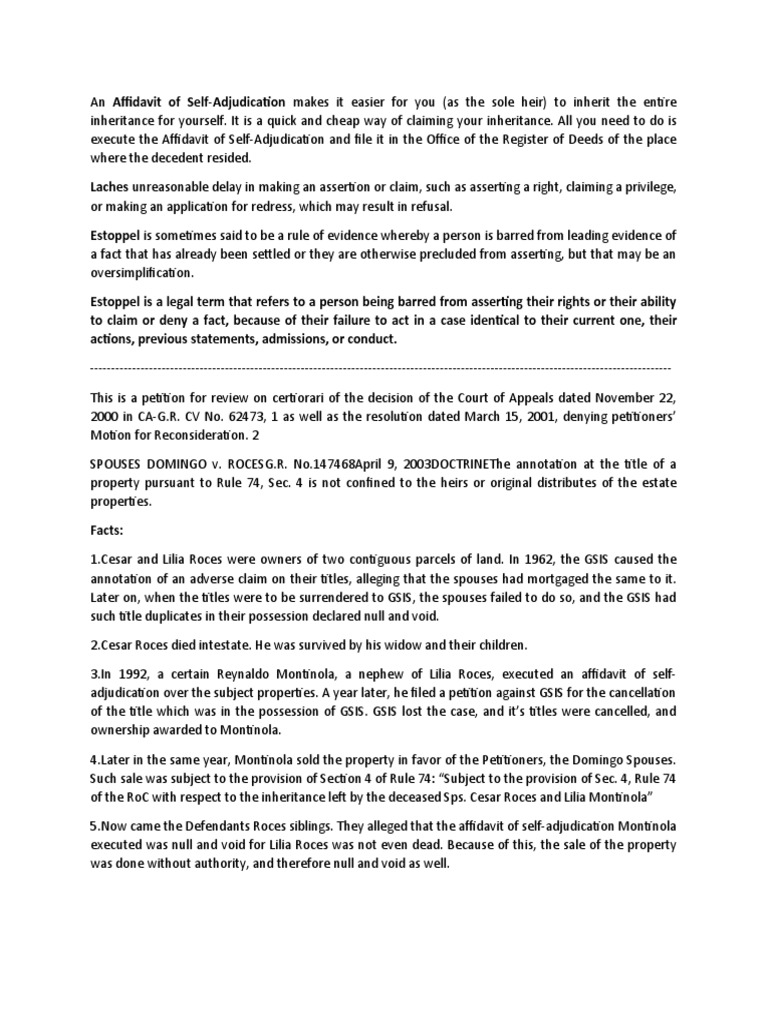 Oblicon Finals PDF Estoppel Laches (Equity)