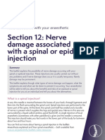 Section 12: Nerve Damage Associated With A Spinal or Epidural Injection