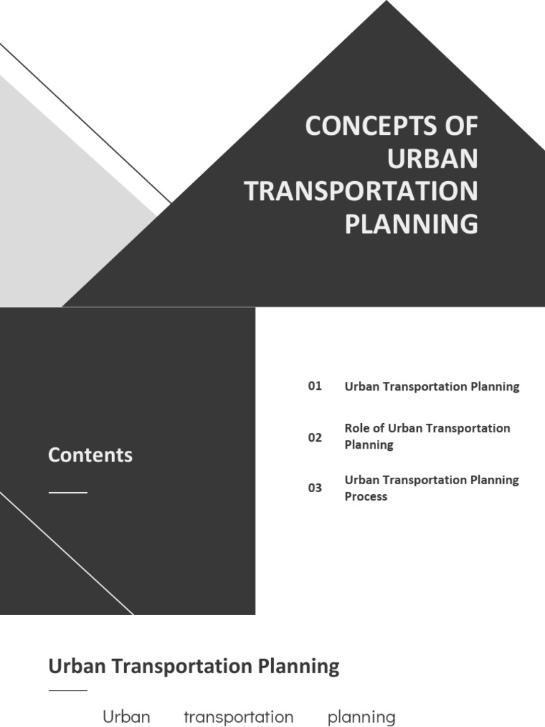 Urban Transportation Planning Concepts | PDF | Economies