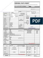 CS Form No. 212 Personal Data Sheet