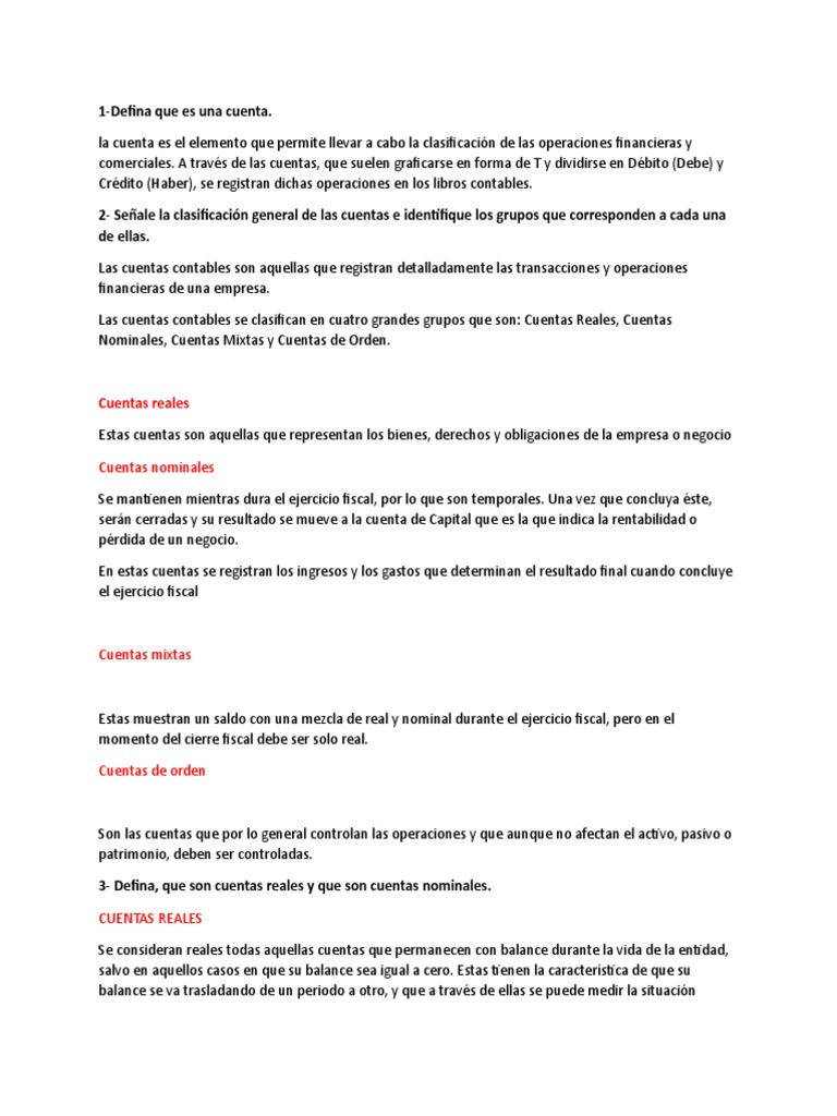Clasificación de Cuentas Contables | PDF | Contabilidad | Business
