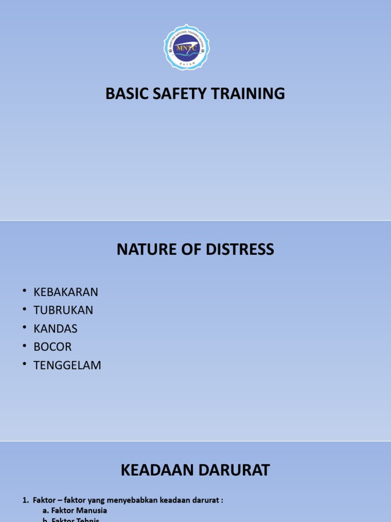 Pelatihan Keselamatan Dasar Kapal | PDF | Sejarah