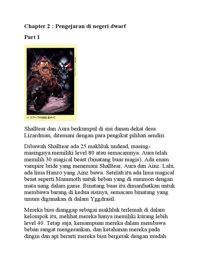 Pengejaran di Negeri Dwarf: Chapter 2 | PDF