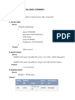 SQL Basic & DDL Commands