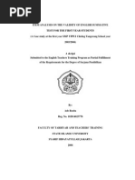 Download Ss18 ItemAnalysisontheValidityofEnglishSummativeTestfortheFirstYearStudents by MuhammadNurEkaPutra SN62588031 doc pdf