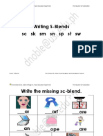 B. Writing Consonant S Blends