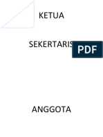 Ketua dan Sekretaris Organisasi