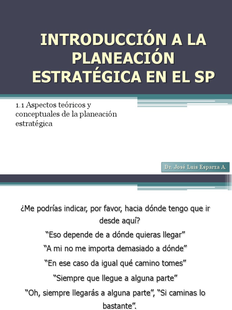 Introduccion A La Planeacion Estrategica | PDF | Planificación ...