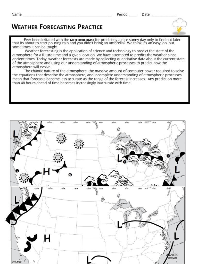 Weather Forecasting Practice Guide | PDF | Weather Forecasting | Weather