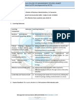 Managerial Communication Syllabus