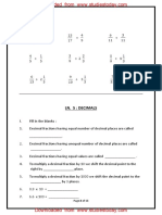 CBSE Class 5 Mathematics Worksheet - Decimals