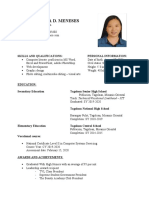 Sample Format Resume