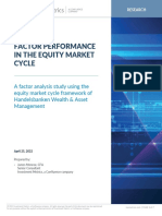 Factor Performance in The Equity Market Cycle