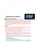 Classification of Asseses