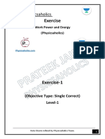 Sheet Exercise 1 - WEP - Single Correct L-1 1668526261681