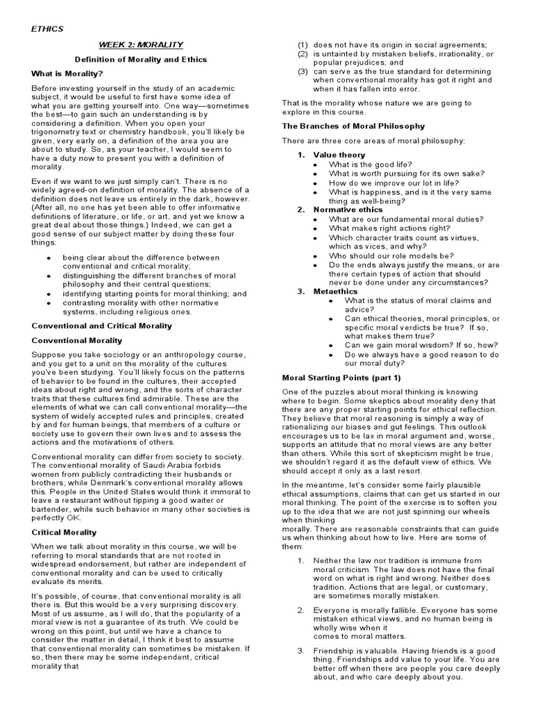 Ethics Pdf Morality Relativism