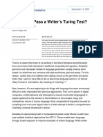 Can GPT 3 Pass A Writer S Turing Test