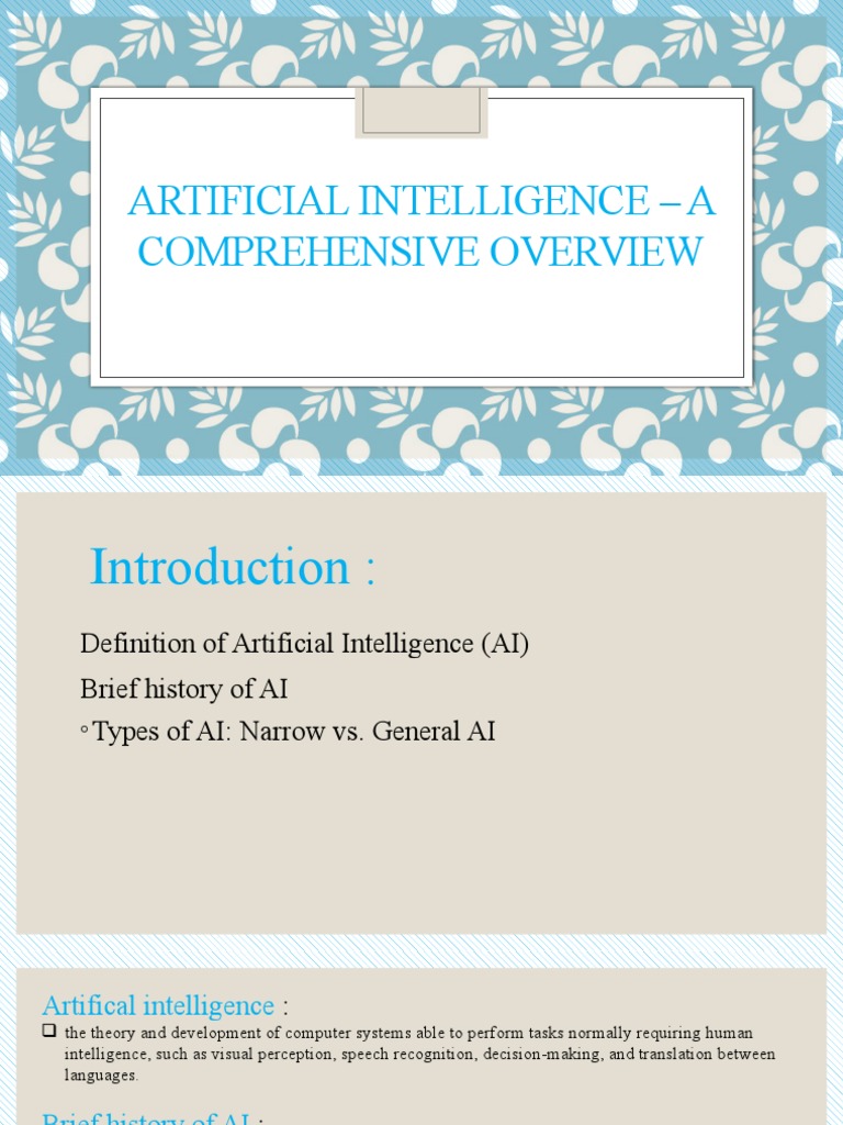 Comprehensive Guide to Artificial Intelligence | PDF | Artificial ...