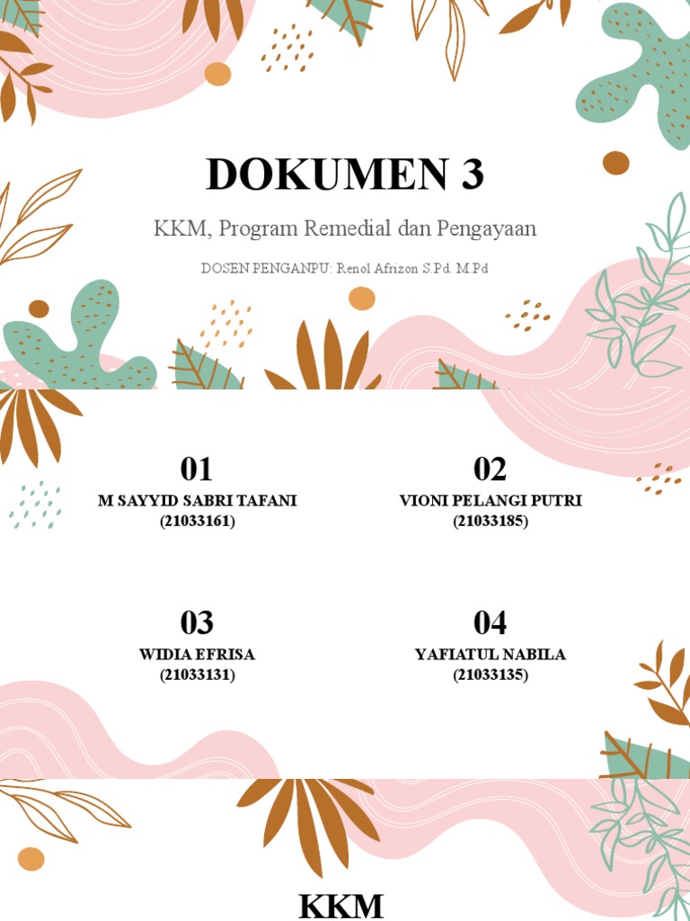 KKM dan Program Remedial Pendidikan | PDF | Karier & Perkembangan | Bisnis