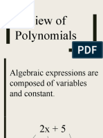1Q- 1 Review of Polynomials