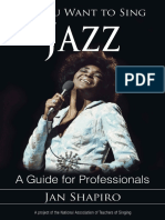So You Want To Sing Jazz A Guide For Professionals (Jan Shapiro (Shapiro, Jan) )