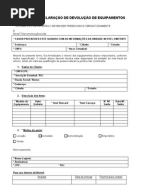 Termo de Responsabilidade de Equipamentos