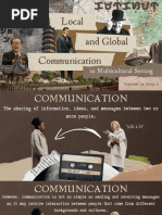 Local and Global Communication in Multicultural Setting