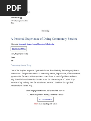 community service