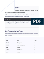 C++ Date Type