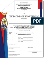 Philippine Firefighter Training Certificate