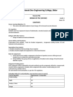 17CV82 Course planning