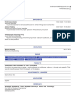 Tural Mammadli's Resume - Mechanical Engineer