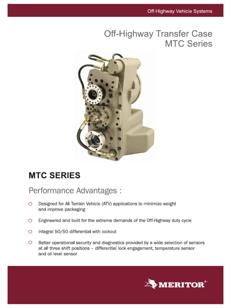Meritor India TransferCaseFlyer PDF