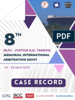Case Record - 8th Justice R.K. Tankha Memorial International Arbitration Moot, 2023