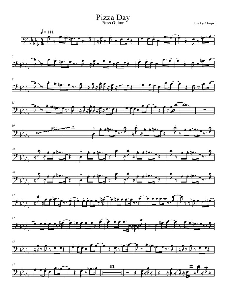 Pizza_Day (Bass Guitar) PDF